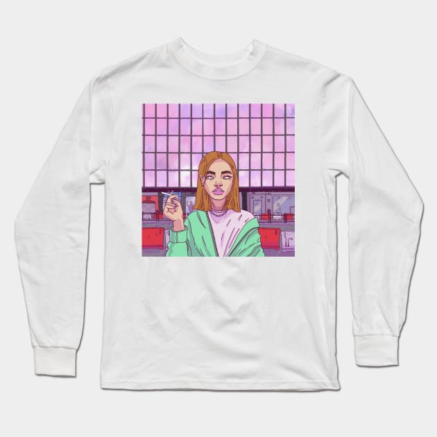 City nights Long Sleeve T-Shirt by kunstknecko